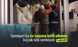 Samsun'da ev taşıma kılıfı altında kaçak içki sevkiyatı: 1 gözaltı