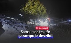 Samsun'da traktör şarampole devrildi; 1 ölü, 4 yaralı