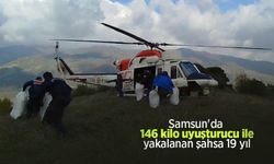 Samsun'da 146 kilo uyuşturucu ile yakalanan şahsa 19 yıl