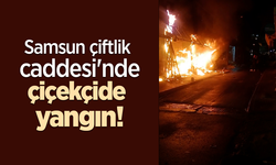 Samsun Çiftlik Caddesi'nde Çiçekçide Yangın!