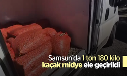 Samsun’da 1 ton 180 kilo kaçak midye ele geçirildi