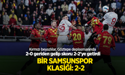 Kırmızı beyazlılar, Göztepe deplasmanında 2-0 geriden gelip skoru 2-2'ye getirdi ...  BİR SAMSUNSPOR  KLASİĞİ 2-2