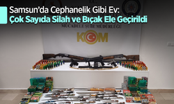 Samsun’da Cephanelik Gibi Ev: Çok Sayıda Silah ve Bıçak Ele Geçirildi