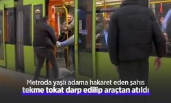 Metroda yaşlı adama hakaret eden şahıs tekme tokat darp edilip araçtan atıldı