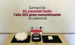 Samsun'da 66 yaşındaki kadın 1 kilo 205 gram metamfetamin ile yakalandı