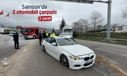 Samsun'da 2 otomobil çarpıştı: 2 yaralı