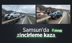 Samsun'da zincirleme kaza: 2 yaralı