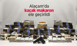 Alaçam'da kaçak makaron ele geçirildi