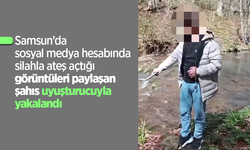 Samsun’da sosyal medya hesabında silahla ateş açtığı görüntüleri paylaşan şahıs uyuşturucuyla yakalandı