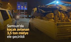 Samsun'da kaçak avlanan 3,5 ton midye ele geçirildi