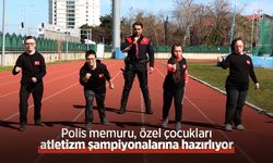 Polis memuru, özel çocukları atletizm şampiyonalarına hazırlıyor