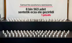 Samsun’da 8 bin 563 adet sentetik ecza ele geçirildi: 1 gözaltı