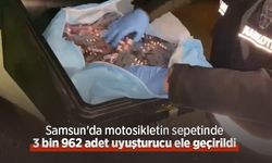 Samsun'da motosikletin sepetinde 3 bin 962 adet uyuşturucu ele geçirildi