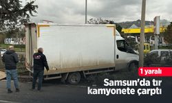 Samsun'da tır kamyonete çarptı: 1 yaralı