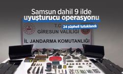 Samsun dahil 9 ilde uyuşturucu operasyonu: 24 şüpheli tutuklandı