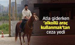 Atla giderken 'alkollü araç kullanmak'tan ceza yedi