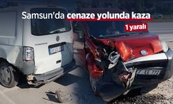 Samsun'da cenaze yolunda kaza: 1 yaralı