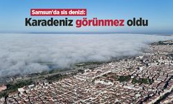 Samsun'da sis denizi: Karadeniz görünmez oldu