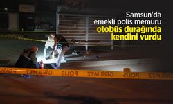 Samsun'da emekli polis memuru otobüs durağında kendini vurdu