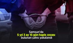 Samsun'da 5 yıl 3 ay 15 gün hapis cezası bulunan şahıs yakalandı
