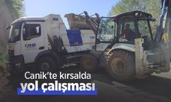 Canik'te kırsalda yol çalışması