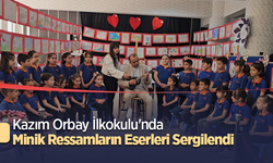 Kazım Orbay İlkokulu'nda Minik Ressamların Eserleri Sergilendi