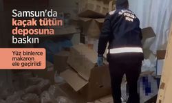 Samsun'da kaçak tütün deposuna baskın: Yüz binlerce makaron ele geçirildi