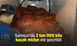 Samsun'da 2 ton 900 kilo kaçak midye ele geçirildi