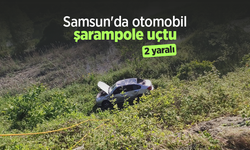 Samsun'da otomobil şarampole uçtu: 2 yaralı