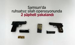 Samsun'da ruhsatsız silah operasyonunda 2 şüpheli yakalandı