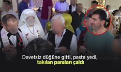 Davetsiz düğüne gitti, pasta yedi, takılan paraları çaldı