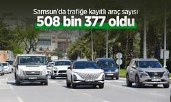 Samsun'da trafiğe kayıtlı araç sayısı 508 bin 377 oldu