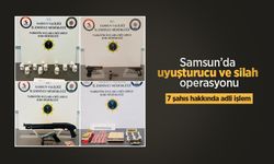 Samsun’da uyuşturucu ve silah operasyonu: 7 şahıs hakkında adli işlem