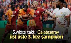 5.yıldızı taktı! Galatasaray üst üste 3. kez şampiyon