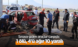 Sınava giden araçlar çarpıştı: 1 ölü, 4'ü ağır 10 yaralı