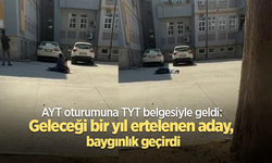 AYT oturumuna TYT belgesiyle geldi: Geleceği bir yıl ertelenen aday, baygınlık geçirdi