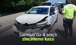 Samsun'da 4 araçlı zincirleme kaza: 5 yaralı