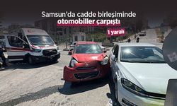 Samsun'da cadde birleşiminde otomobiller çarpıştı: 1 yaralı