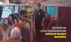 Samsun'da yolcu otobüslerinde emniyet kemeri denetimi