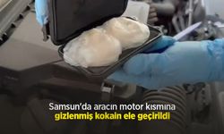 Samsun'da aracın motor kısmına gizlenmiş kokain ele geçirildi