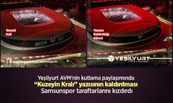 Yeşilyurt AVM'nin kutlama paylaşımında "Kuzeyin Kralı" yazısının kaldırılması Samsunspor taraftarlarını kızdırdı