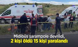 Midibüs şarampole devrildi, 2 kişi öldü 15 kişi yaralandı