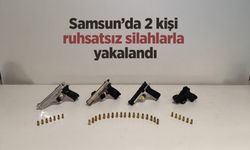 Samsun’da 2 kişi ruhsatsız silahlarla yakalandı