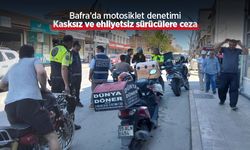 Bafra’da motosiklet denetimi: Kasksız ve ehliyetsiz sürücülere ceza
