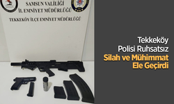 Tekkeköy Polisi Ruhsatsız Silah ve Mühimmat Ele Geçirdi