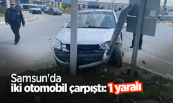 Samsun'da iki otomobil çarpıştı: 1 yaralı