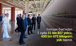 Samsun Garı’ndan 5 ayda 55 bin 857 yolcu, 430 bin 672 kilogram yük taşındı
