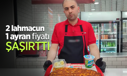 2 lahmacun 1 ayran fiyatı şaşırttı!