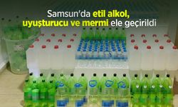 Samsun'da etil alkol, uyuşturucu ve mermi ele geçirildi