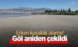 Erken kuraklık alarmı! Göl aniden çekildi